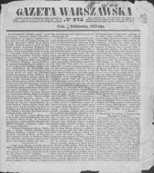 Gazeta Warszawska. 1853, nr 275 (7/19 X)