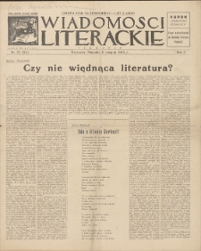 Wiadomości Literackie. R. 2, 1925, nr 32 (84), 9 VIII