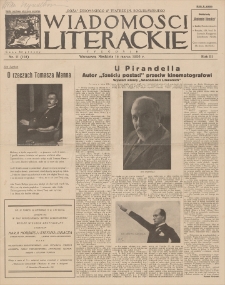 Wiadomości Literackie. R. 3, 1926, nr 11 (115), 14 III