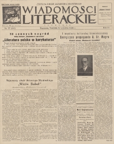 Wiadomości Literackie. R. 3, 1926, nr 37 (141), 12 IX