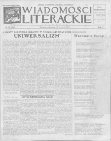 Wiadomości Literackie. R. 4, 1927, nr 25 (181), 19 VI